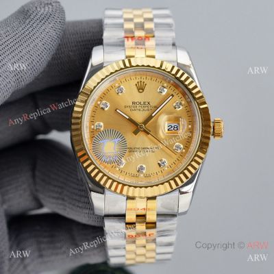 Swiss Quality Rolex Datejust ii Citizen 8215 Watch Two Tone Jubilee Diamond